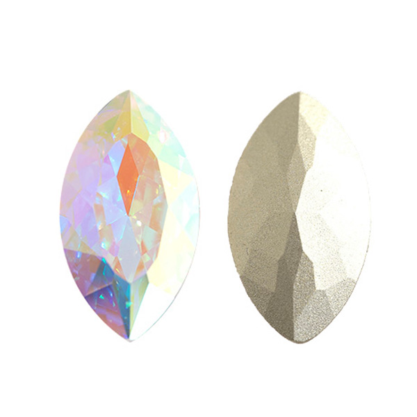 A4227 32x17mm Plaque 12 Aurora navette Crystal AB (P23120118)