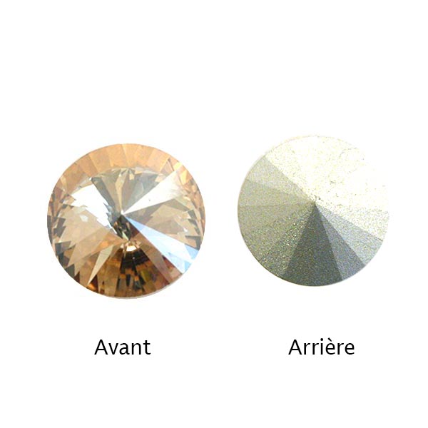 A1122 18mm Bte 60 Aurora pierre ronde Crystal Golden Shadow F