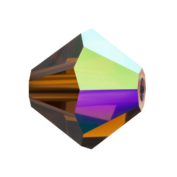 Pq 288 Preciosa Toupie 6mm Smoked Topaz AB